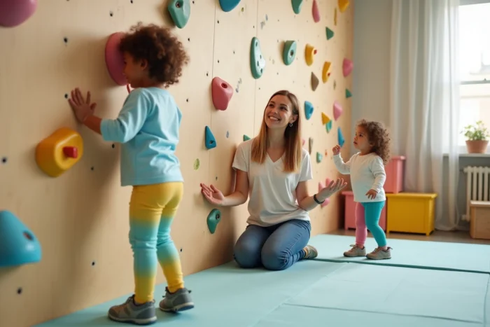 Tout-petits en atelier Baby escalade dès 3 ans à Climb Up Villeneuve-d'Ascq pendant les vacances